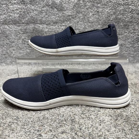 Clarks Cloudsteppers Shoes Womens Size 8 Navy Blue Slip On Washable Cushion Soft - Picture 2 of 9